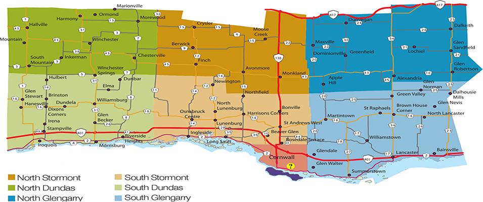 map of SDG County