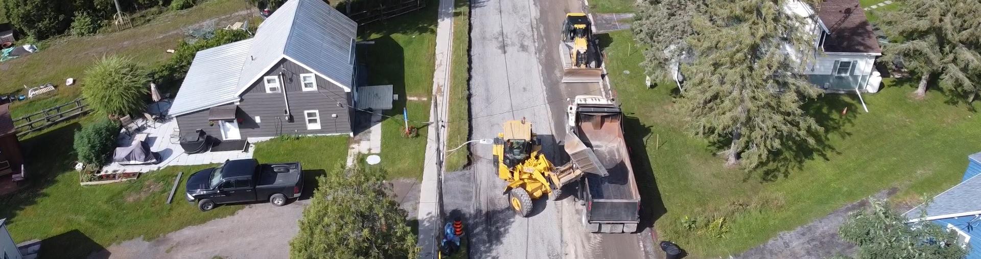 Approximately 350 meters of County Road 18 in Martintown is being reconstructed. 