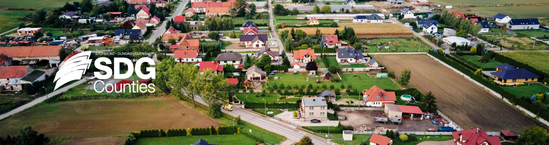 aerial view of town