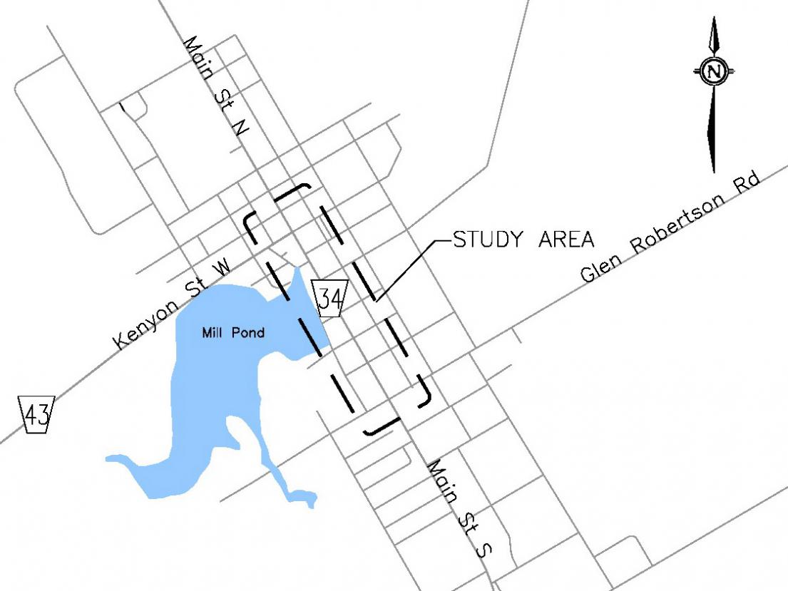 diagram of alexandria main street study area