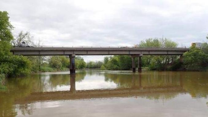 Cass Bridge from the river