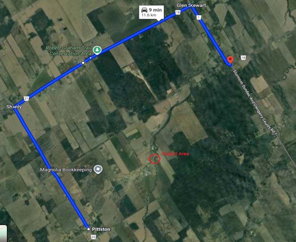 pittston detour map