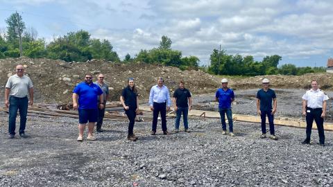 South Glengarry Council, Staff and Grant Marion Reps at Construction Site