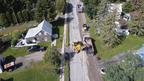 Approximately 350 meters of County Road 18 in Martintown is being reconstructed.