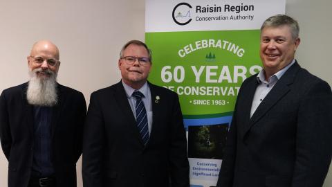 From left are RRCA’s General Manager, Richard Pilon, Vice-Chair, Bryan McGillis, and Chair, Martin Lang.