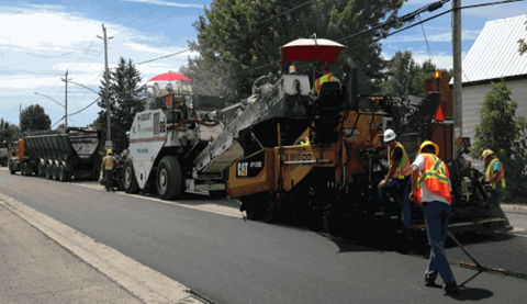 Paving work is completed.