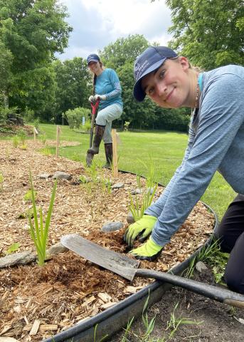 The demonstration site at Gray's Creek now features 56 plant species.